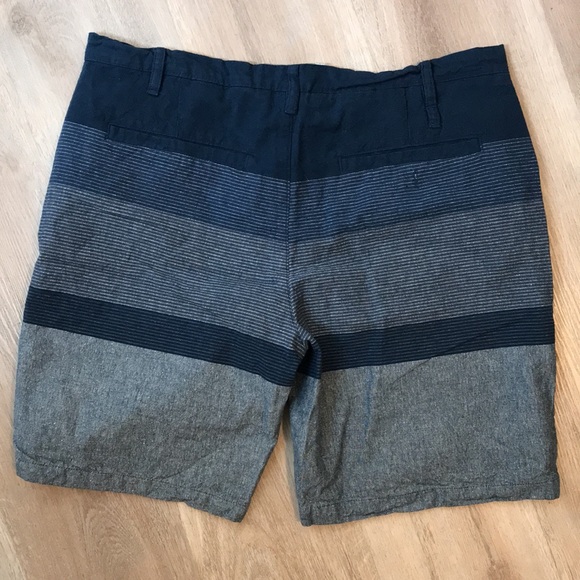 Maui & Sons Surf Co. Mens Blue Striped Shorts 34 - Picture 5 of 8